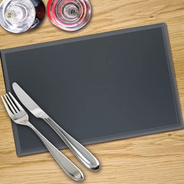 Anthracite Grey Toughened 4 x Place Mat