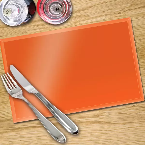 Orange Toughened 4 x Place Mat