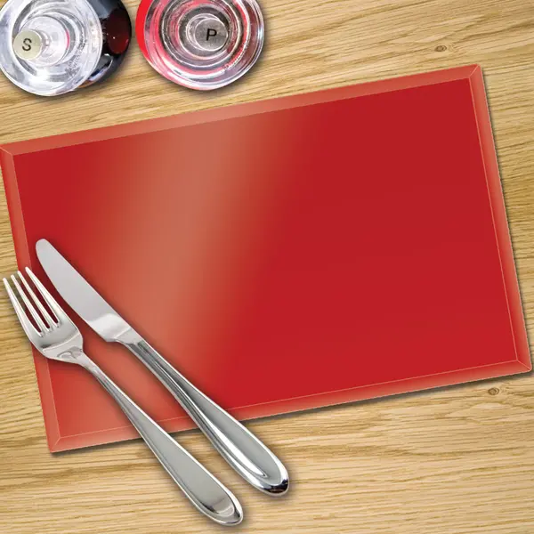 Deep Red Toughened 4 x Place Mat