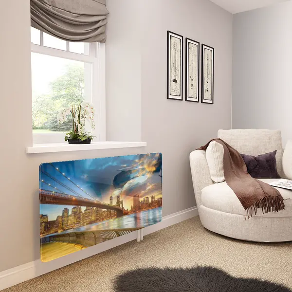 Shutterstock Print Glass Radiator Cover - 620mm Wide by 640mm High