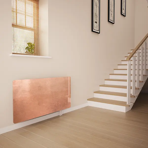 Glass Radiator Cover in Distressed Copper - Extra Small