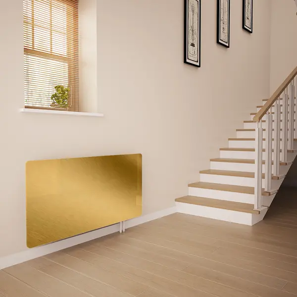 Glass Radiator Cover in Brushed Gold - Extra Small