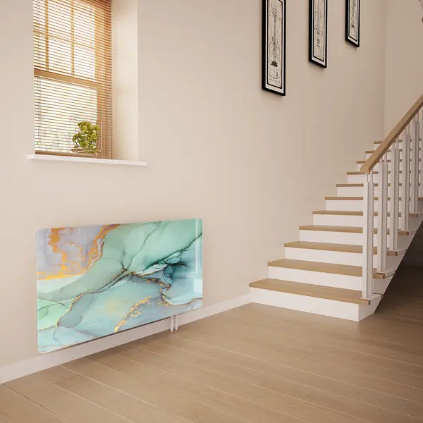 Glass Radiator Cover in Liquid Aquamarine - Extra Small