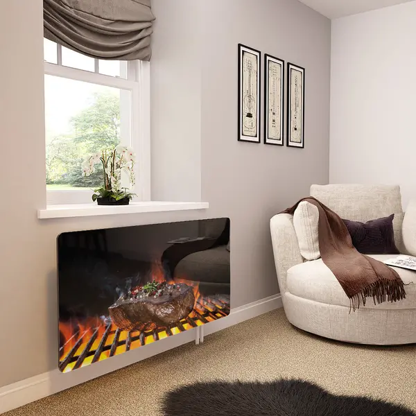 Glass Radiator Cover in Char-grilled Steak - Extra Small