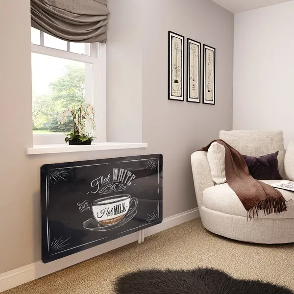 Glass Radiator Cover in Flat White Coffee - Extra Small