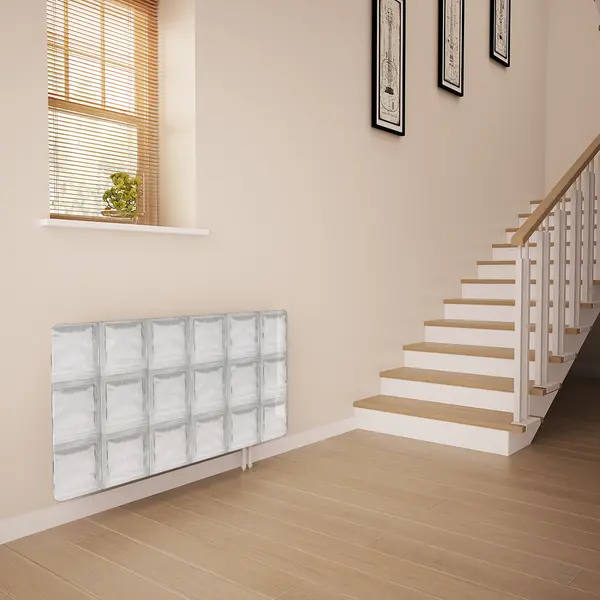 Glass Radiator Cover in Glass Brick - Extra Small