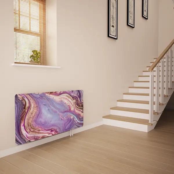 Glass Radiator Cover in Liquid Amethyst - Extra Small