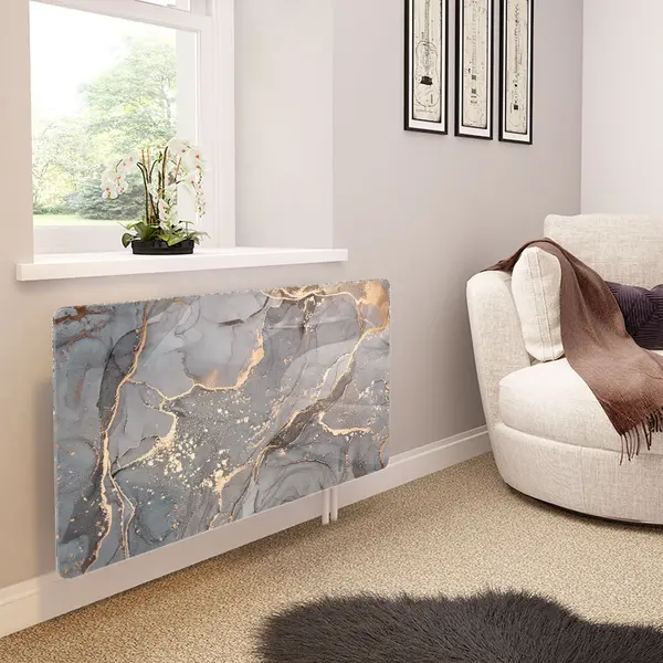 Glass Radiator Cover in Liquid Grey - Extra Small