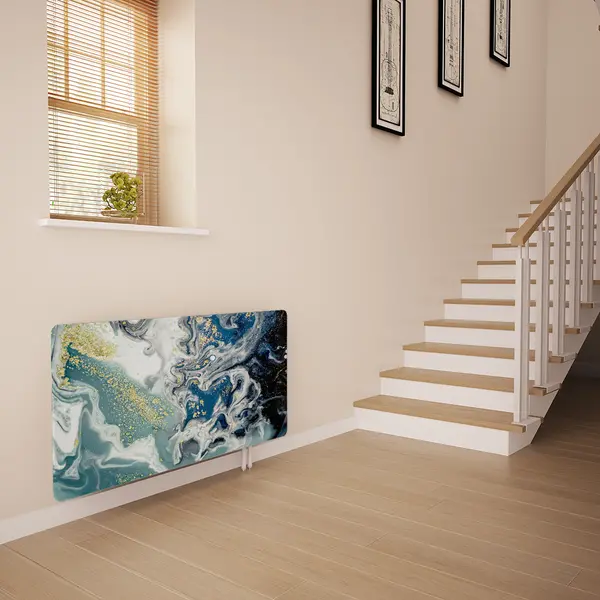 Glass Radiator Cover in Liquid Ocean - Extra Small