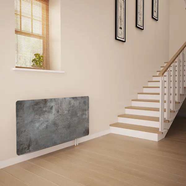 Glass Radiator Cover in Polished Concrete - Extra Small