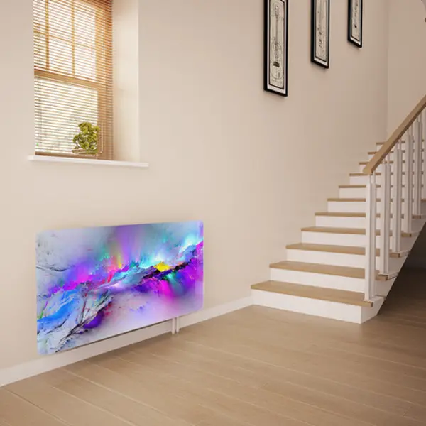 Glass Radiator Cover in Rainbow Rain Mountain - Extra Small