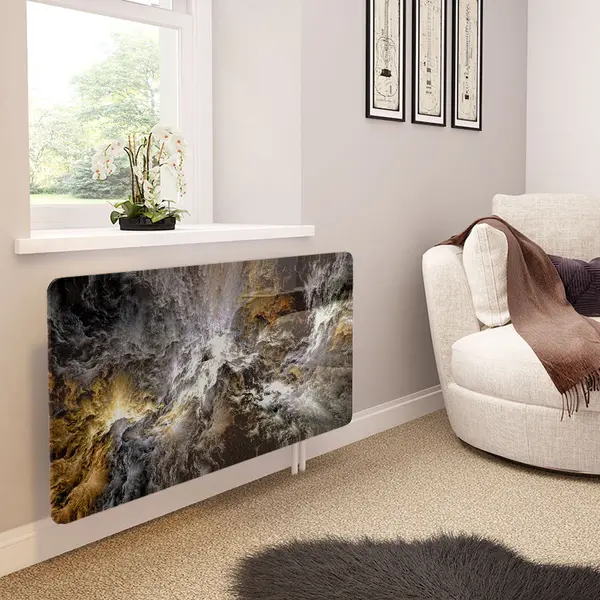 Glass Radiator Cover in Storm - Extra Small