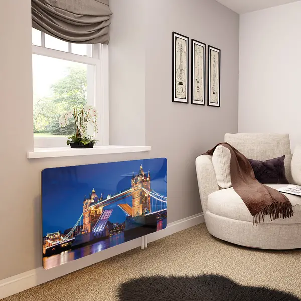Glass Radiator Cover in Tower Bridge - Extra Small