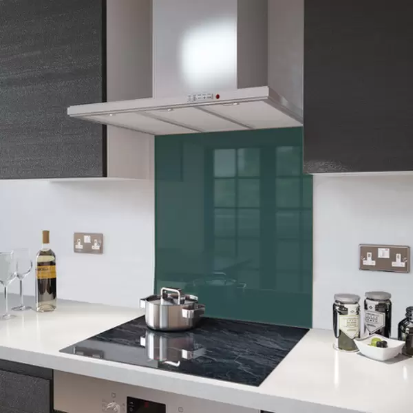 Emerald Green - Kitchen Glass Splashback - 40cm Wide x 30cm High