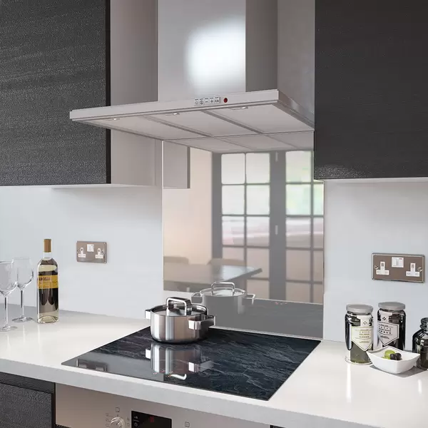 Mirror Splashback Made From Toughened Safety Glass