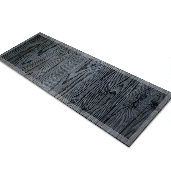 Glass Table Runner in Black Ash - 80cm Wide x 30cm High