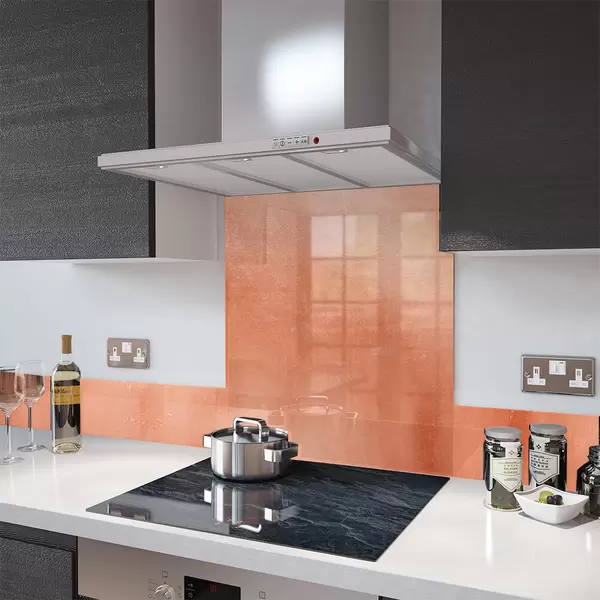 Digital Print Glass Upstand Rose Gold 100cm x 14cm
