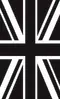 Glass Splashback With Fixing Holes in Black N White Union Jack - 60cm Wide x 100cm High