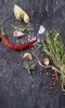 Glass Splashback With Fixing Holes in Herbs and Spices - 60cm Wide x 100cm High