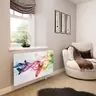 Rainbow Smoke on White