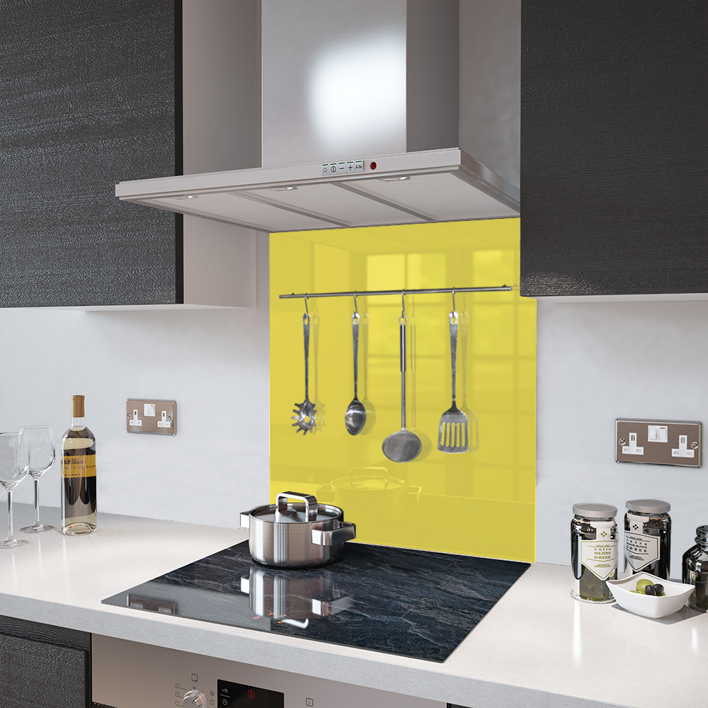 GIALLO con utensile da ferrovia-Vetro Splashback - 90cm di larghezza x 75cm ad alta risparmia il 60% di sconto e la spedizione veloce in tutto il mondo GIALLO con utensile da ferrovia-Vetro Splashback - 90cm 90cm 90cm di larghezza x 75cm ad alta servizio premuroso