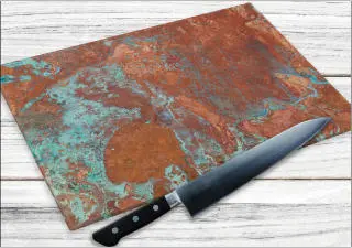 An Aged Copper design chopping board