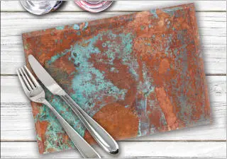 A Aged Copper design set of place mats