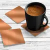 Illustration of 4 x Acrylic Coaster in Brushed Copper