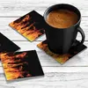 Illustration of 4 x Acrylic Coaster in Real Flames