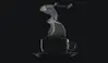 Glass Hob Cover / Chopping Board in Black Coffee Cup - 90cm Wide x 52cm High