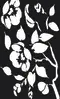 Glass Splashback With Fixing Holes in Black Floral - 60cm Wide x 100cm High