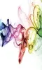 Glass Splashback With Fixing Holes in Rainbow Smoke on White - 60cm Wide x 100cm High