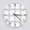 Glass Clock in Glass Brick - 30cm Wide