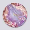 Glass Clock in Liquid Amethyst - 30cm Wide
