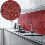 Sparkle Acrylic Splashback - Painted in Deep Red - 5mm - 1000mm by 750mm