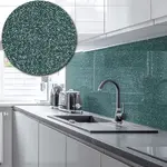 Sparkle Acrylic Splashback - Painted in Emerald Green - 5mm - 600mm by 750mm
