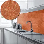 Sparkle Acrylic Splashback - Painted in Orange - 5mm sample