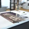 Illustration of Glass Hob Cover / Chopping Board in Home And Green Heart - 30cm Wide x 52cm High
