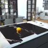 Illustration of Glass Hob Cover / Chopping Board in Black Coffee Cup - 90cm Wide x 52cm High