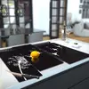 Illustration of Glass Hob Cover / Chopping Board in Dandelion Ballet - 90cm Wide x 52cm High