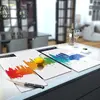 Illustration of Glass Hob Cover / Chopping Board in London Fusion on White - 90cm Wide x 52cm High