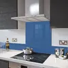 Illustration of Capri Blue Glass Splashback Upstand 100cm x 14cm